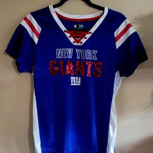 NFL TEAM APPAREL - NY GIANTS FASHION JERSEY - SIZE LARGE - NEW WITH TAGS